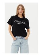 GUESS Tricou cu imprimeu cu logo din bumbac organic