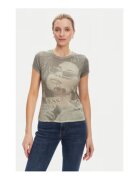 GUESS Tricou cu imprimeu grafic si aspect decolorat