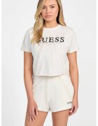 GUESS Tricou cu imprimeu logo - Negru stins/Alb murdar