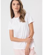 GUESS Tricou cu logo brodat - pentru fitness - Alb optic