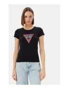 GUESS Tricou cu logo din strasuri