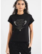 GUESS Tricou cu logo - Negru