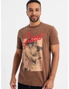 GUESS Tricou cu logo si imprimeu foto - Rosu/Maro