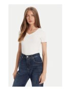 GUESS Tricou cu model uni si decolteu in V