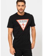 GUESS Tricou de bumbac cu imprimeu logo - Negru