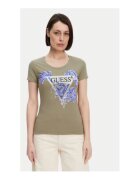 GUESS Tricou de din amestec de bumbac organic cu logo si flori