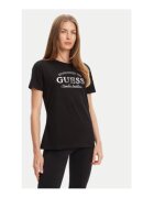 GUESS Tricou din amestec de bumbac cu model logo cu strasuri