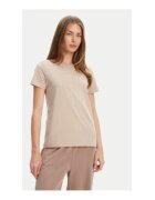 GUESS Tricou din amestec de bumbac cu model uni si maneci scurte