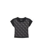 GUESS Tricou din amestec de bumbac organic cu aplicatii din strasuri