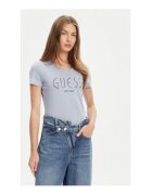 GUESS Tricou din amestec de bumbac organic cu imprimeu logo pe piept