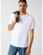 GUESS Tricou din amestec de modal cu decolteu la baza gatului - Alb