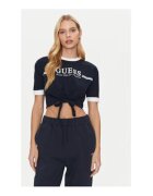GUESS Tricou din bumbac crop cu logo