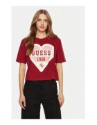 GUESS Tricou din bumbac cu decolteu la baza gatului