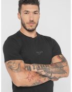GUESS Tricou din bumbac cu decolteu la baza gatului - Negru