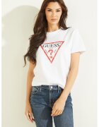 GUESS Tricou din bumbac cu imprimeu logo - Rosu/Alb/Negru