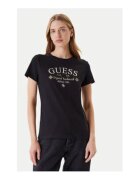 GUESS Tricou din bumbac cu logo frontal si maneci scurte