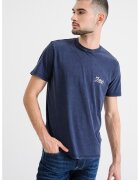 GUESS Tricou din bumbac cu logo pe partea din spate - Albastru indigo