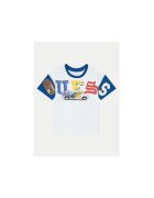 GUESS Tricou din bumbac cu model grafic - si decolteu la baza gatului