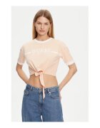 GUESS Tricou din bumbac organic cu detaliu cu nod