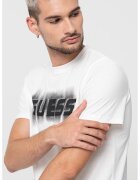 GUESS Tricou din bumbac pentru antrenament - Negru/Alb murdar
