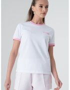 GUESS Tricou din bumbac pentru fitness - Alb/Roz
