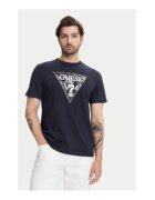 GUESS Tricou din bumbac si bumbac organic cu model logo in relief