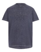 GUESS Tricou din denim cu logo brodat - Gri antracit