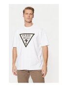 GUESS Tricou lejer din amestec de bumbac cu imprimeu pe piept