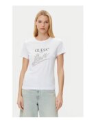 GUESS Tricou regular fit cu imprimeu logo si decolteu la baza gatului