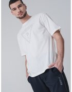 GUESS Tricou relaxed fit cu logo - Alb/Gri deschis