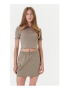 GUESS Tricou scurt din amestec de viscoza cu logo central