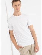 GUESS Tricou slim fit cu decolteu la baza gatului - Alb