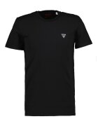 GUESS Tricou slim fit cu decolteu la baza gatului - Alb/Negru