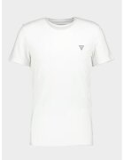 GUESS Tricou slim fit cu decolteu la baza gatului - Negru/Alb optic