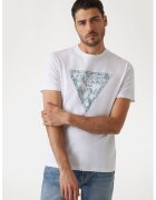 GUESS Tricou slim fit cu imprimeu logo - Alb/Alb fildes/Albastru prafuit