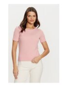 GUESS Tricou uni cu maneci scurte