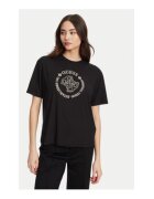 GUESS Tricou uni regular fit din viscoza cu logo brodat