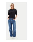 GUESS Tricou uni relaxed fit cu aplicatie metalica -