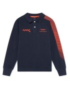 Hackett London Bluza polo pentru copii Aston Martin by Hackett - Rosu/Bleumarin