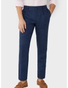 Hackett London Pantaloni de in Linen Delave - Bleumarin