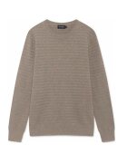 Hackett London Pulover barbati Garter - bumbac - bej - croiala clasica - decolteu rotund -