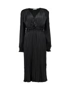 Hailys Rochie midi plisata de satin - Negru