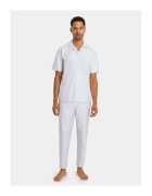 Hanro Pijama barbati - 303703417 - Bumbac - Alb - Alb