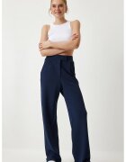 Happiness İstanbul Pantaloni dama Palazzo bleumarin - Bleumarin