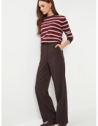 Happiness İstanbul Pantaloni dama - - pantaloni cu pliuri - maro - textil - Maro