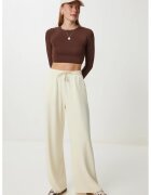 Happiness İstanbul Pantaloni dama - - pantaloni de trening - picior larg - galben lamaie - textil