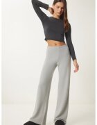 Happiness İstanbul Pantaloni dama - - pantaloni largi gri deschis - textil - Gri deschis
