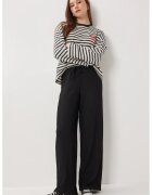 Happiness İstanbul Pantaloni dama - - talie inalta - negru - textil - Negru