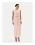 Haveone Rochie de seara dama bej - fabric elegant