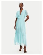 Haveone Rochie de vara dama albastru - fabric usor
